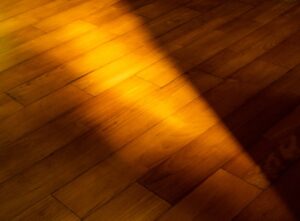 Lighting on light brown hardwood flooring