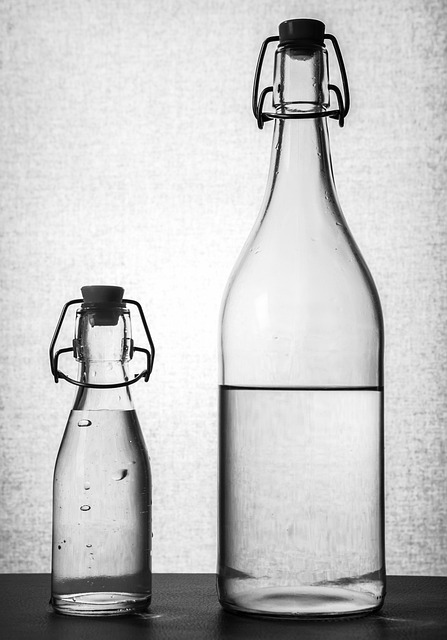 White vinegar in two bottles